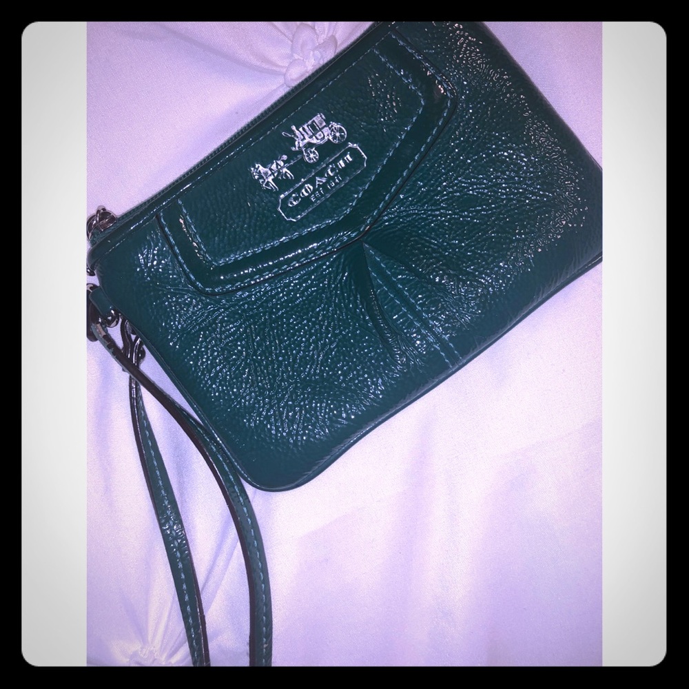 COACH leather wristlet